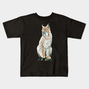 Lynx - Woodland Themed Kids Room, Funny Gifts For Forester, Cute Animals Kids T-Shirt